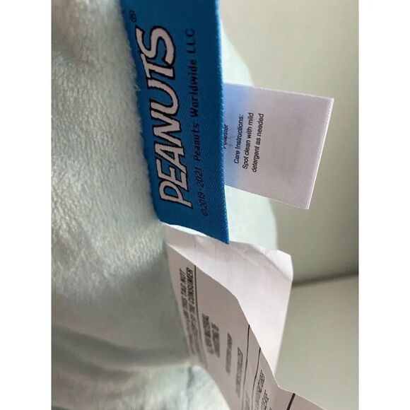 PEANUTS SNOOPY EASTER Throw Pillow 21" Decorative Pastel Blue Bunny Soft NWT - Picture 5 of 8